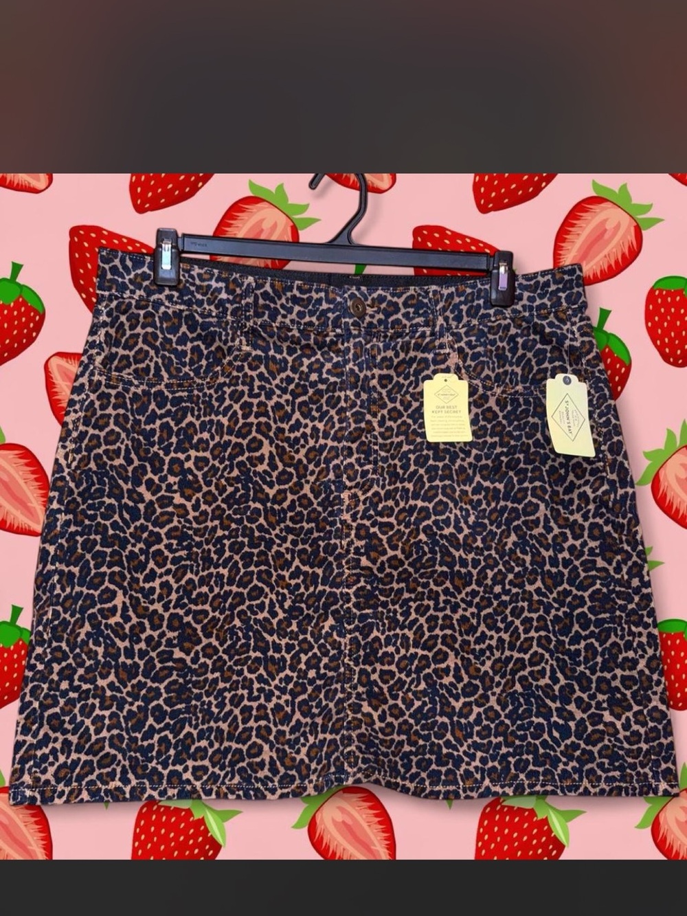 St. John's Bay Leopard-Print Mini Skirt - Brown & Black
